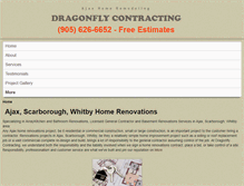 Tablet Screenshot of dragonflycontracting.com
